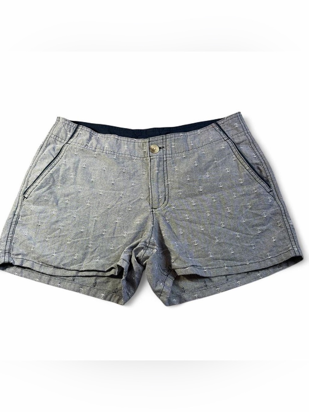 Women’s Blue Columbia Anchor-Print Casual Shorts